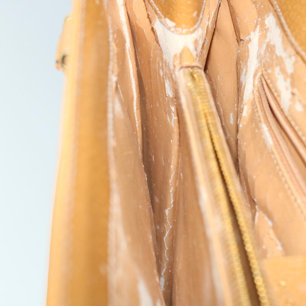 GUCCI Hand Bag Leather Beige bs8249