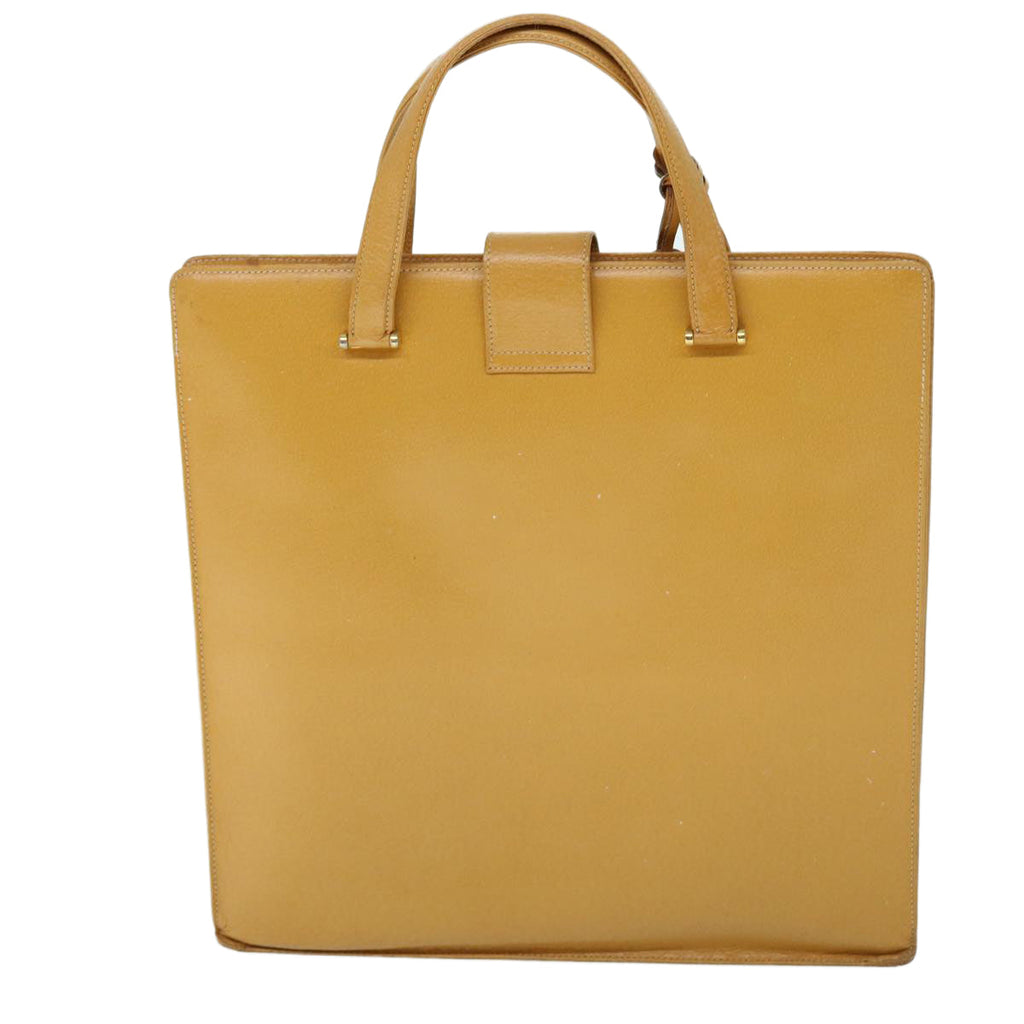 GUCCI Hand Bag Leather Beige bs8249