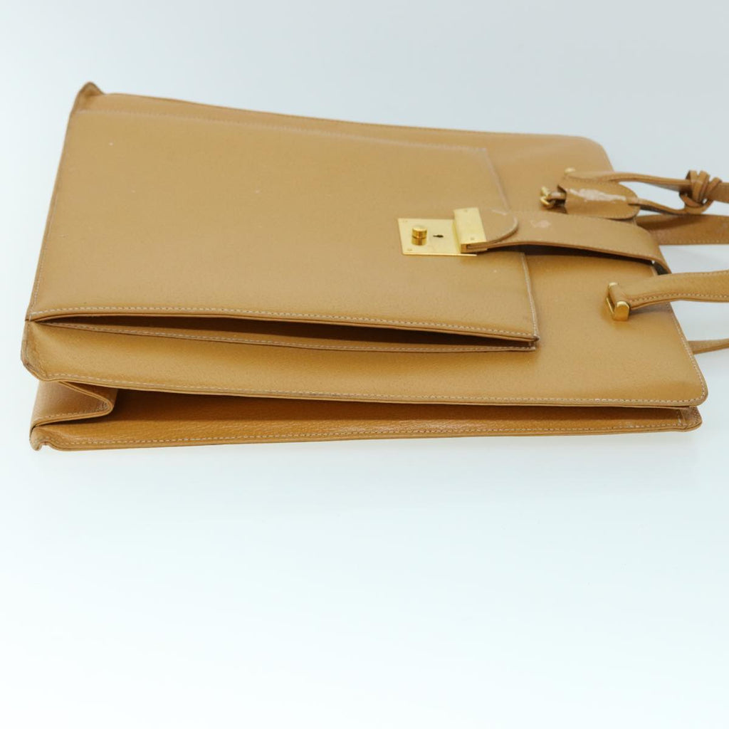 GUCCI Hand Bag Leather Beige bs8249