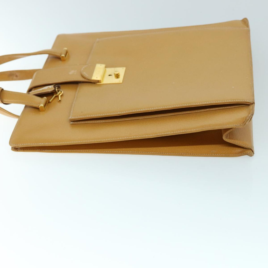 GUCCI Hand Bag Leather Beige bs8249