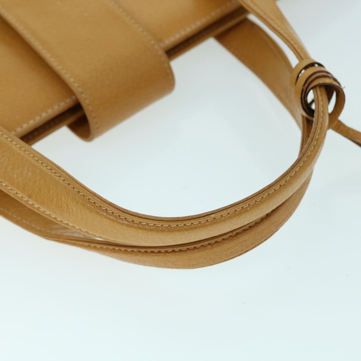 GUCCI Hand Bag Leather Beige bs8249