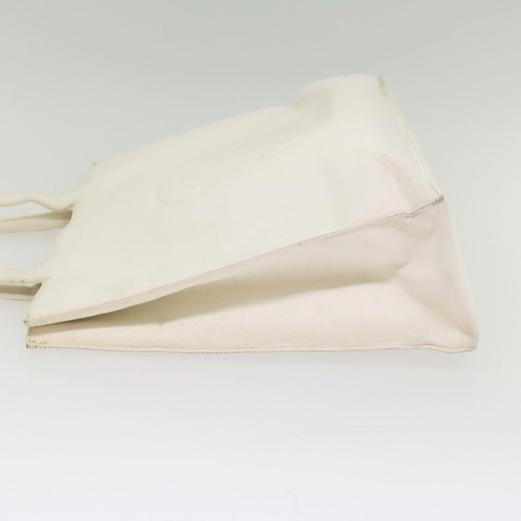 CHANEL Tote Bag Caviar Skin White CC bs8320