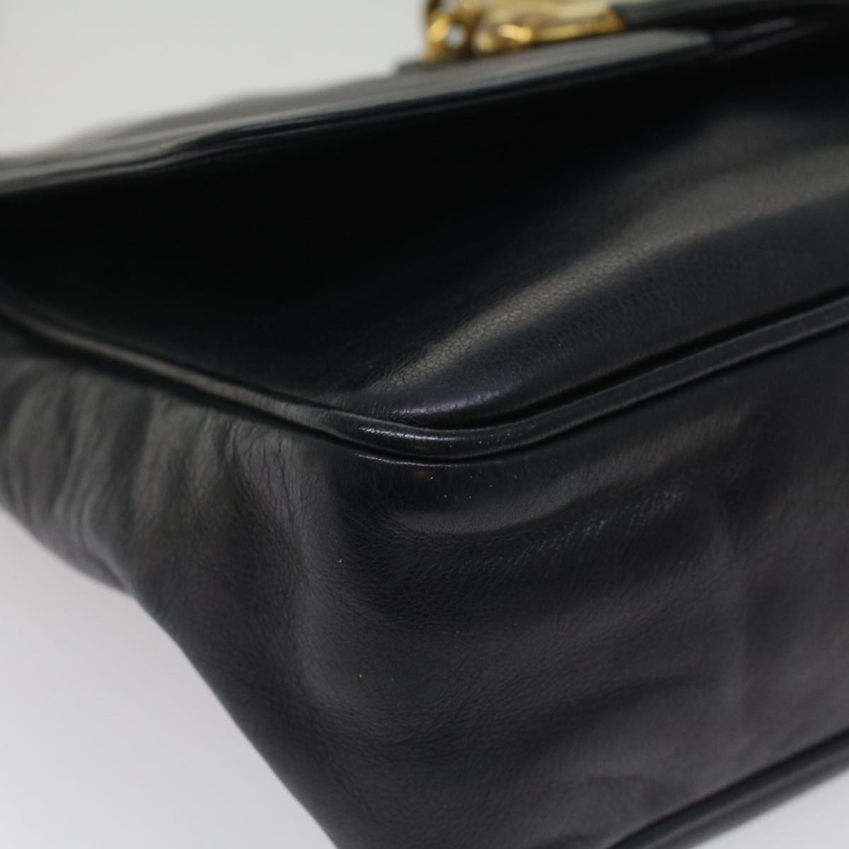 GUCCI Sherry Line Shoulder Bag Leather Black Red Navy bs8337