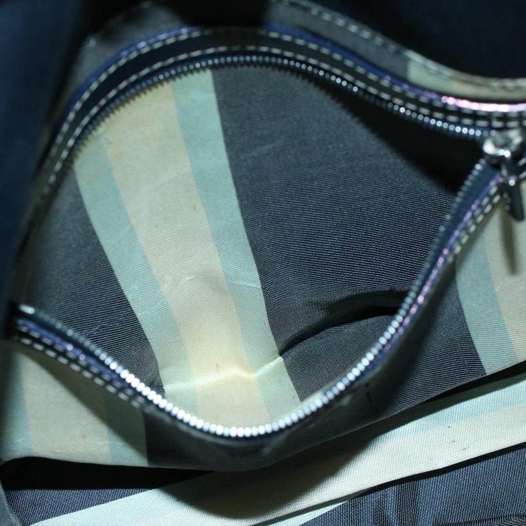 FENDI Shoulder Bag Canvas Navy bs8339