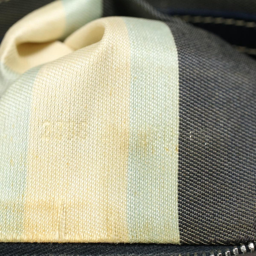 FENDI Shoulder Bag Canvas Navy bs8339