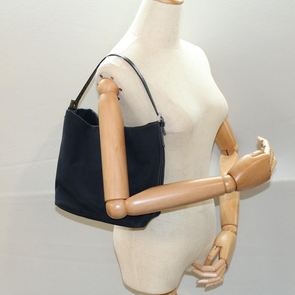 FENDI Shoulder Bag Canvas Navy bs8339