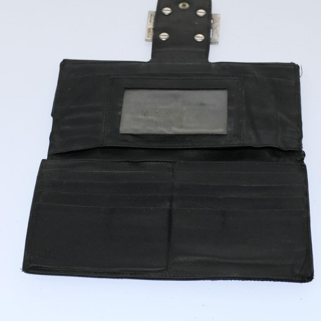 FENDI Zucca Zucchino Canvas Pouch Wallet Canvas 4Set Brown Black bs8399