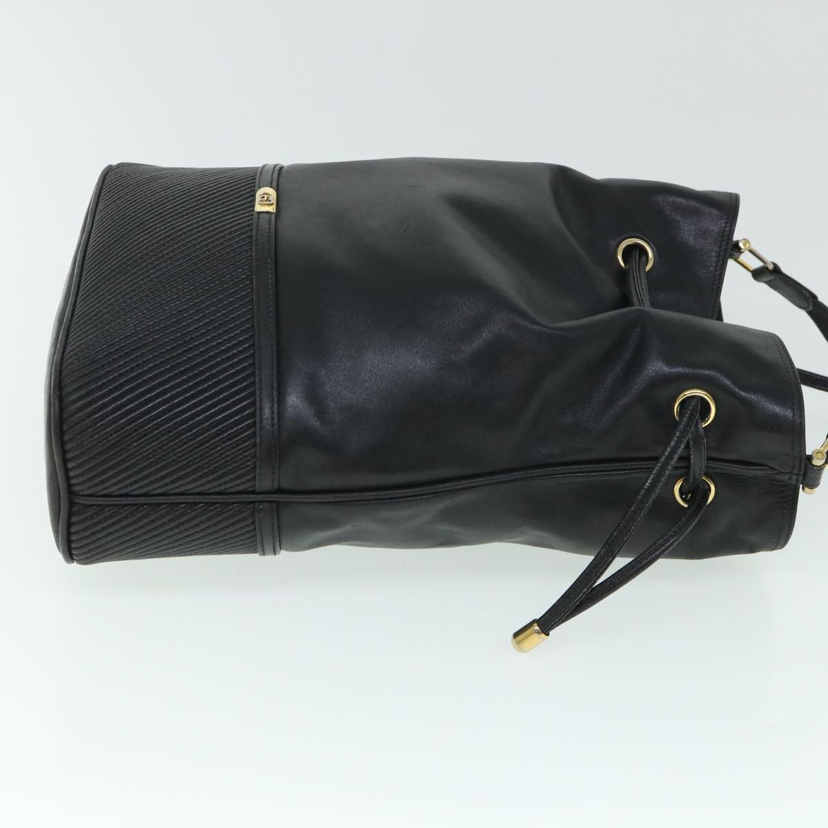 GUCCI Shoulder Bag Leather Black bs8418