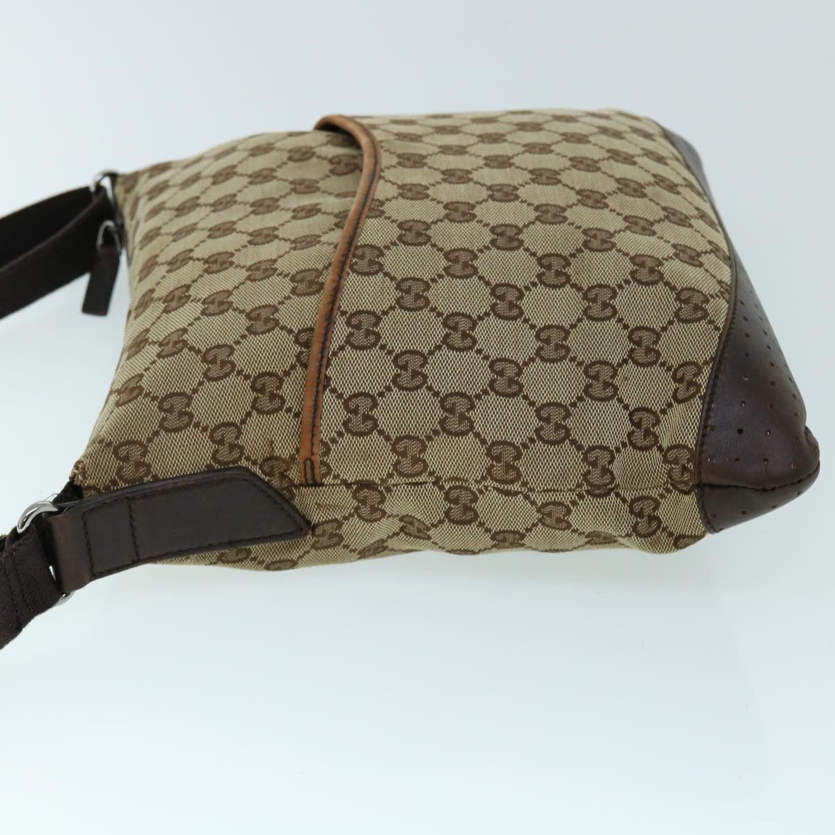 GUCCI GG Canvas Shoulder Bag Beige Brown 145872 123 bs8422