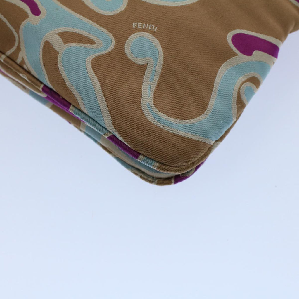 FENDI Mamma Baguette Shoulder Bag Canvas Multicolor 2305 26796 018 bs8434