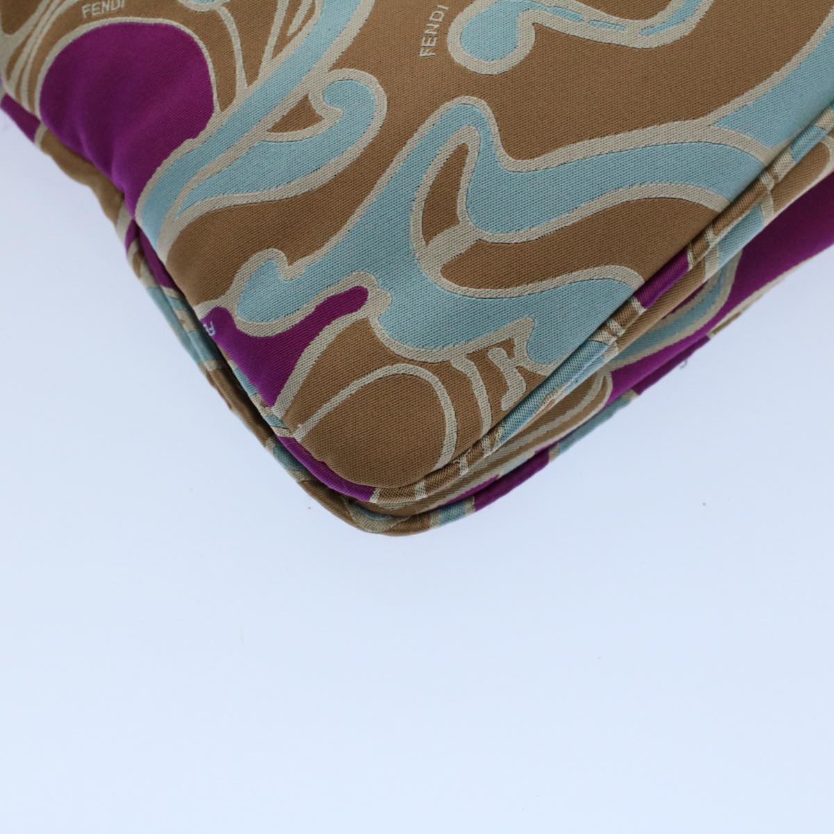 FENDI Mamma Baguette Shoulder Bag Canvas Multicolor 2305 26796 018 bs8434