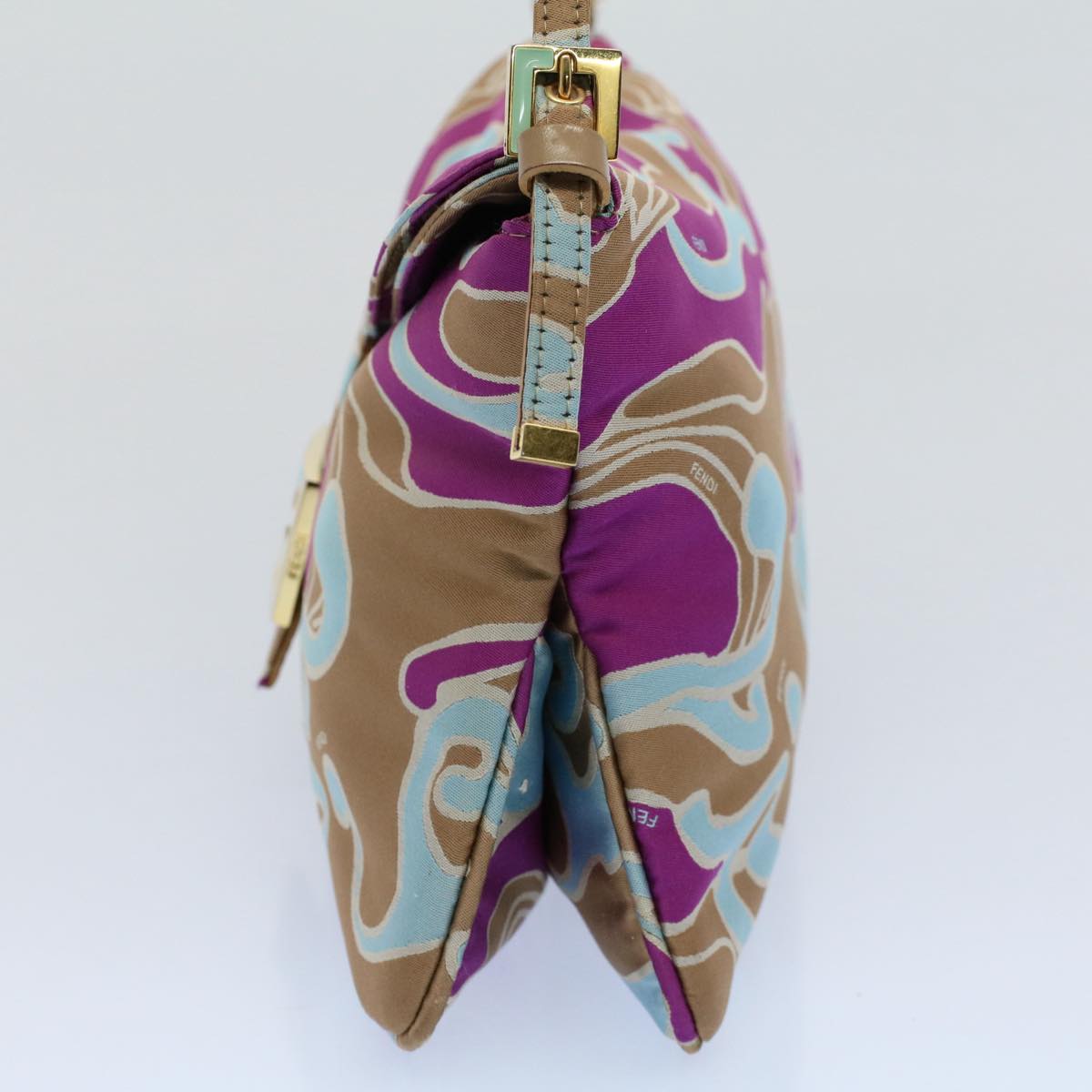 FENDI Mamma Baguette Shoulder Bag Canvas Multicolor 2305 26796 018 bs8434
