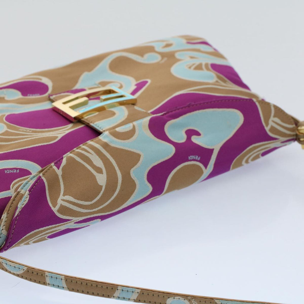 FENDI Mamma Baguette Shoulder Bag Canvas Multicolor 2305 26796 018 bs8434