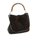 GUCCI Bamboo Shoulder Bag Leather 2way Brown 001 3444 1577 bs8481