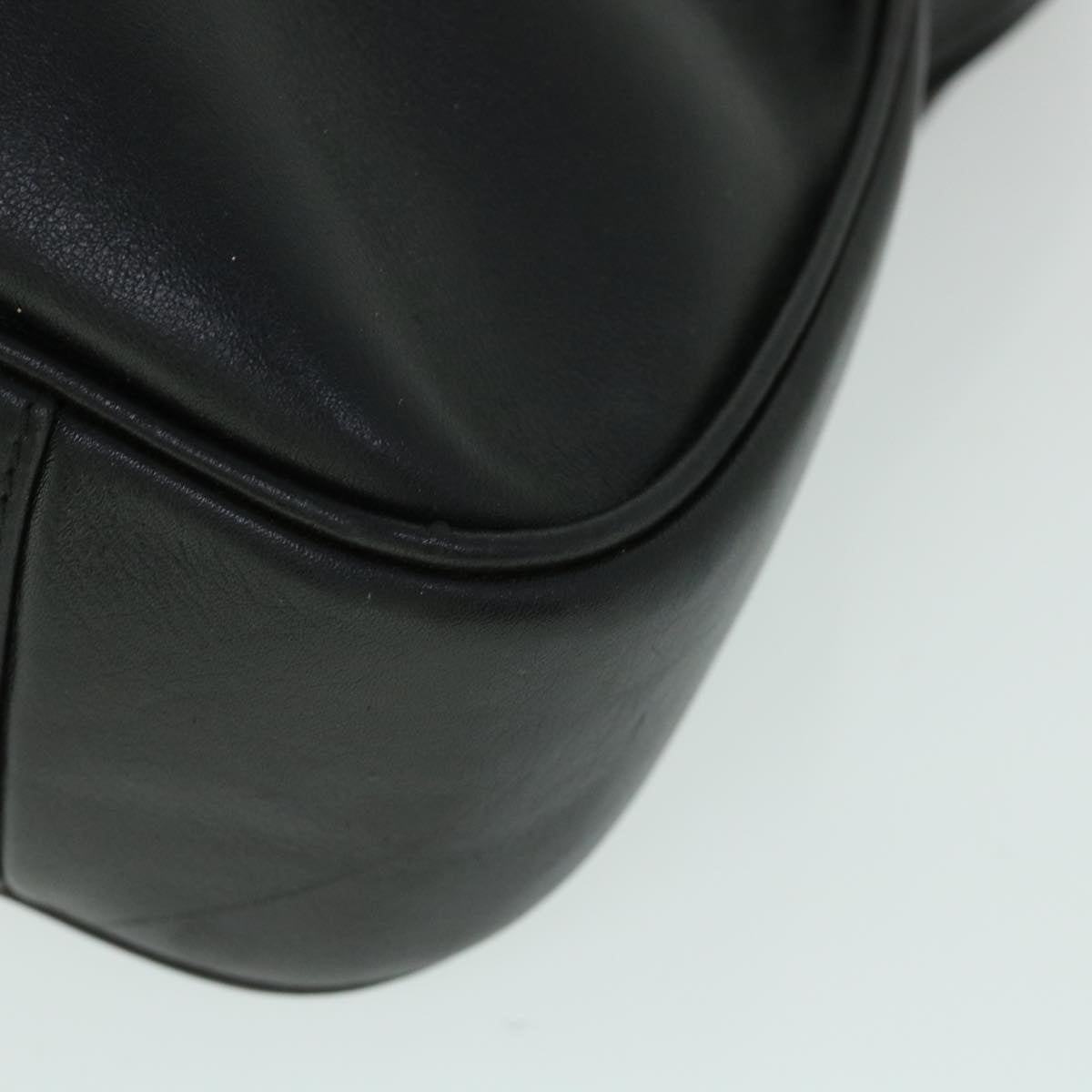 GUCCI Bamboo Shoulder Bag Leather 2way Black 001 1577 200047 bs8490