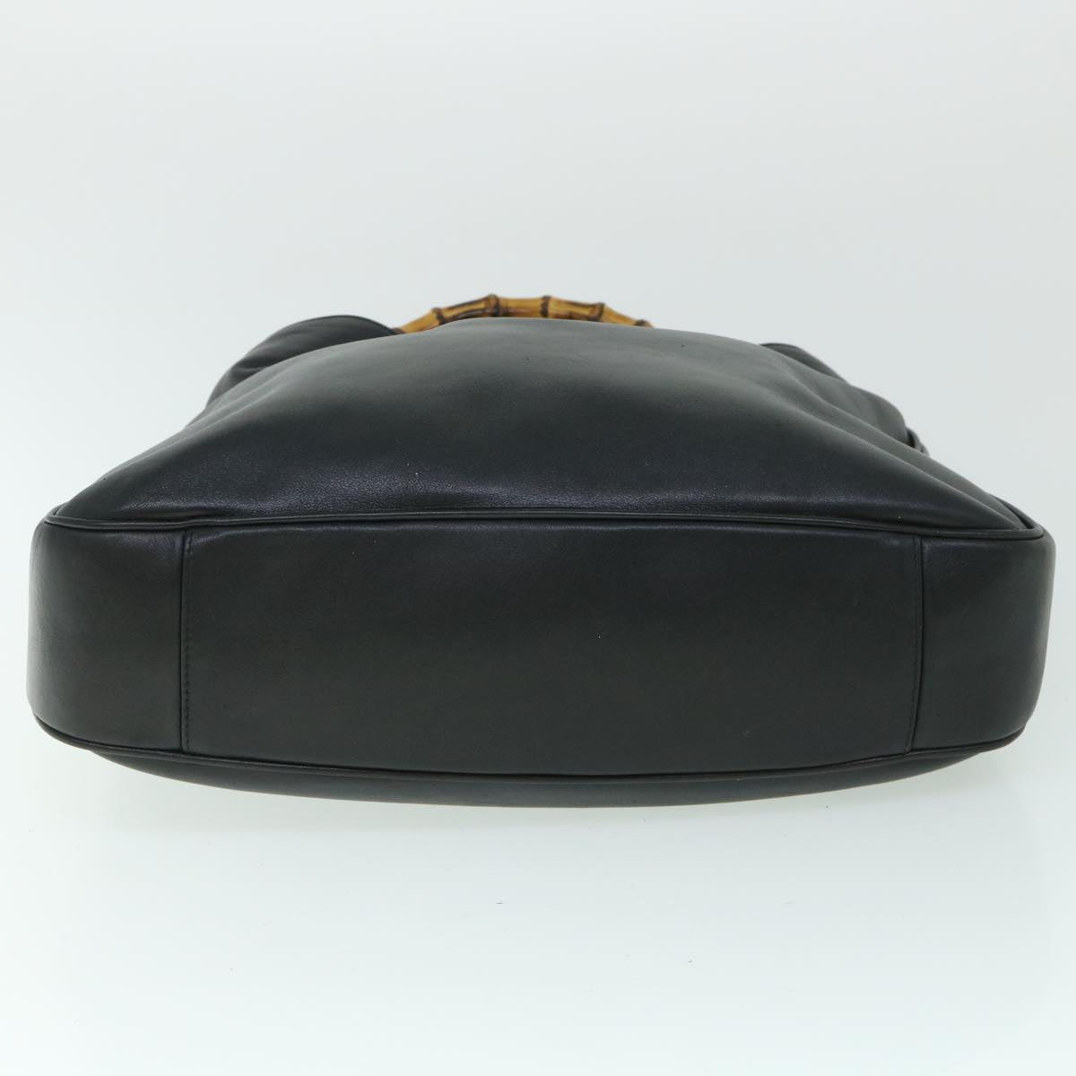 GUCCI Bamboo Shoulder Bag Leather 2way Black 001 1577 200047 bs8490