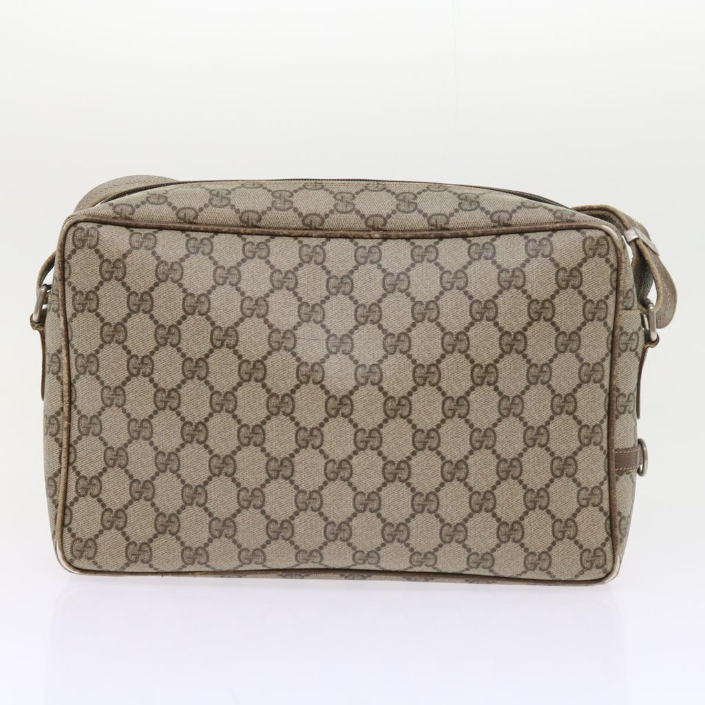 GUCCI GG Canvas Web Sherry Line Shoulder Bag Leather 2Set Beige Red bs8533