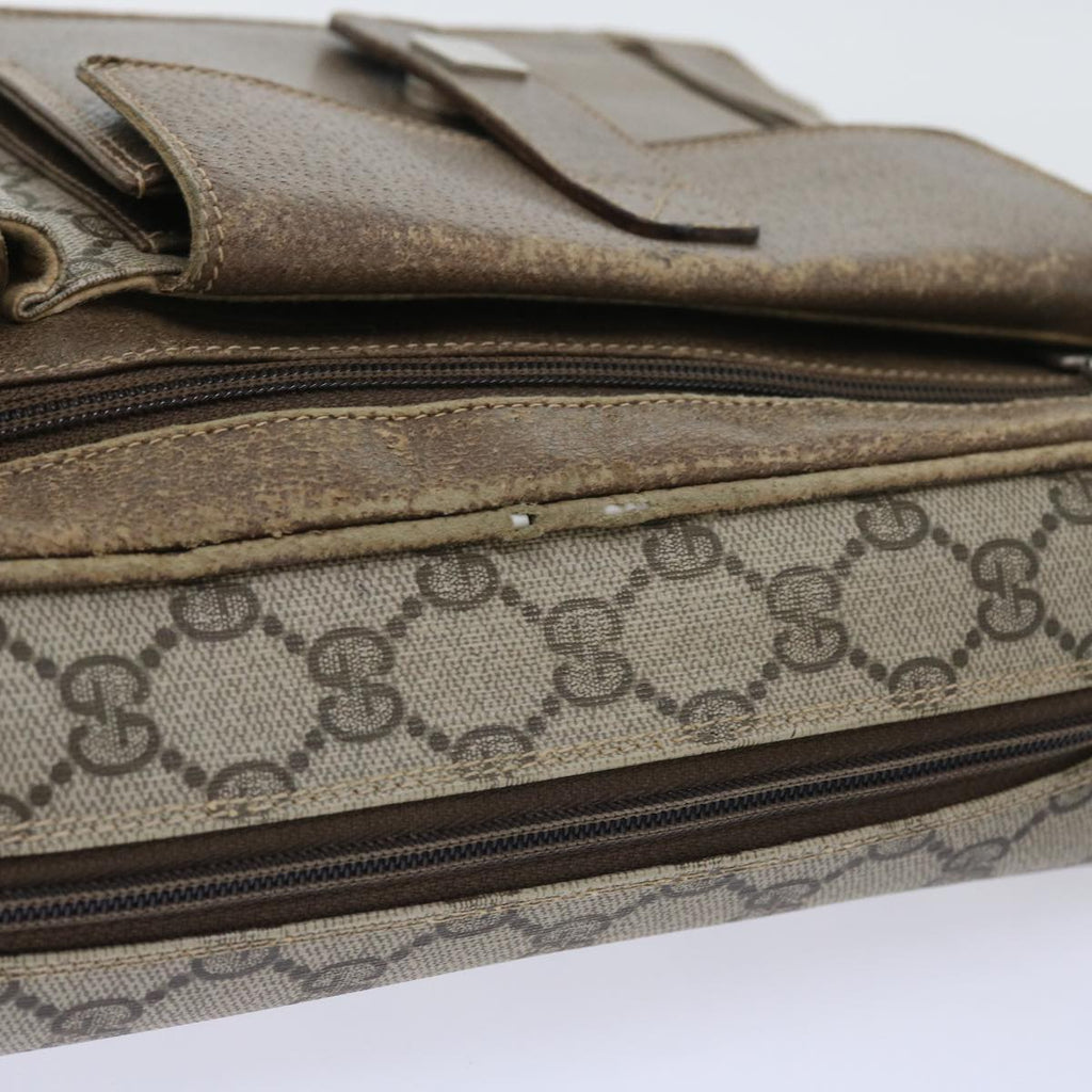 GUCCI GG Canvas Web Sherry Line Shoulder Bag Leather 2Set Beige Red bs8533