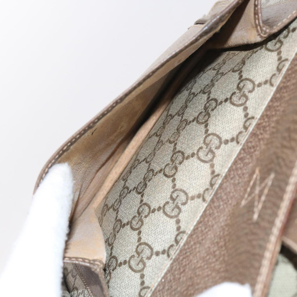 GUCCI GG Canvas Web Sherry Line Shoulder Bag Leather 2Set Beige Red bs8533