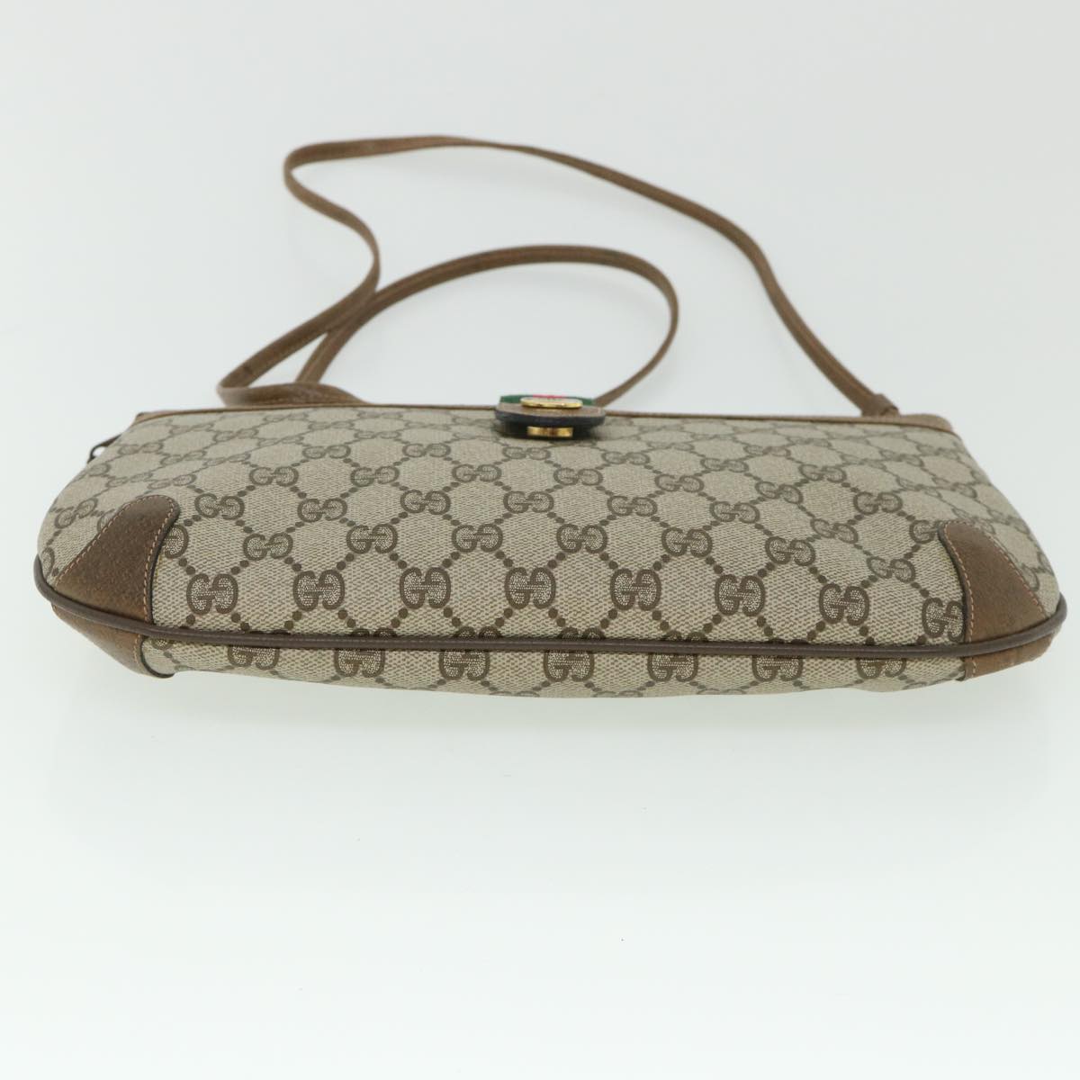 GUCCI GG Canvas Web Sherry Line Shoulder Bag Beige Red 904 02 026 bs8545