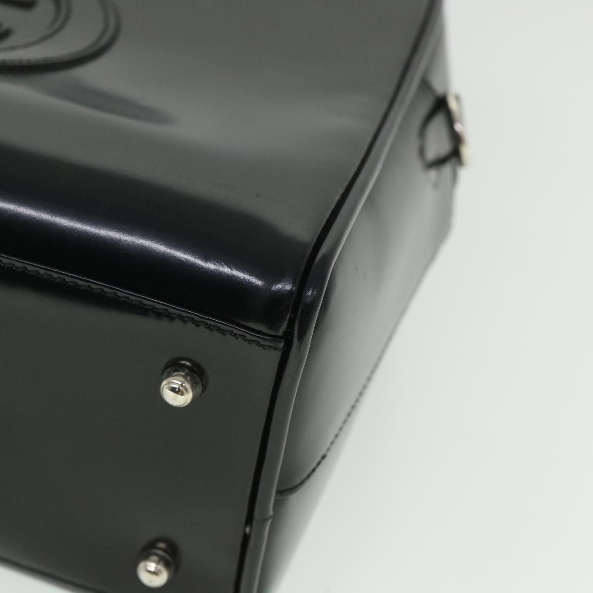 GUCCI Hand Bag Leather 2way Black 000 1274 0505 bs8546