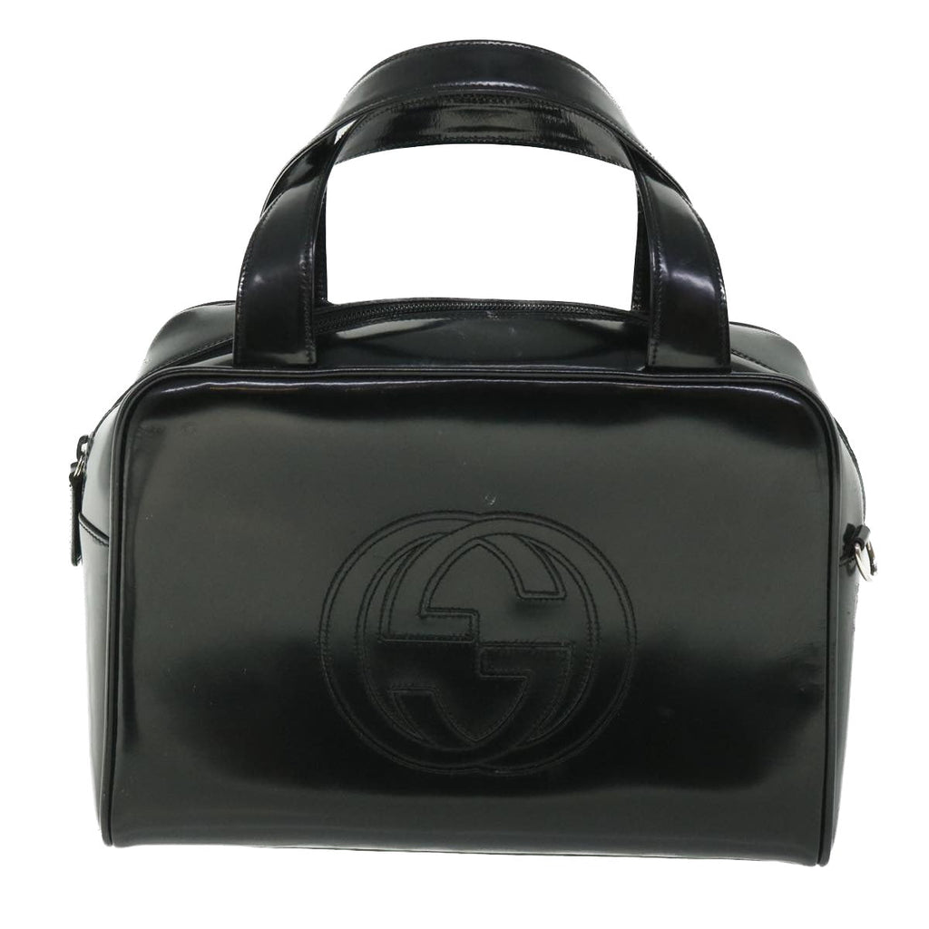 GUCCI Hand Bag Leather 2way Black 000 1274 0505 bs8546