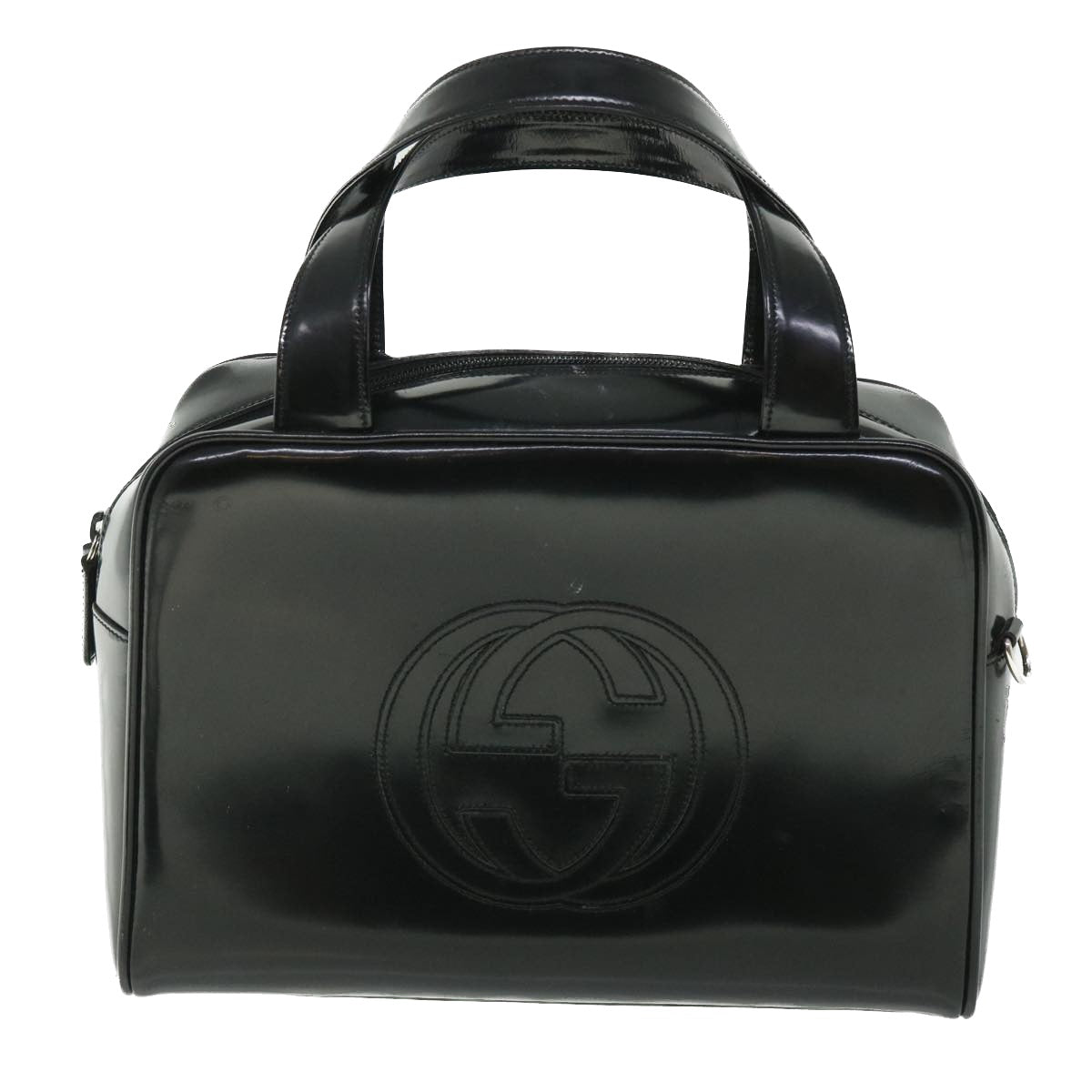 GUCCI Hand Bag Leather 2way Black 000 1274 0505 bs8546
