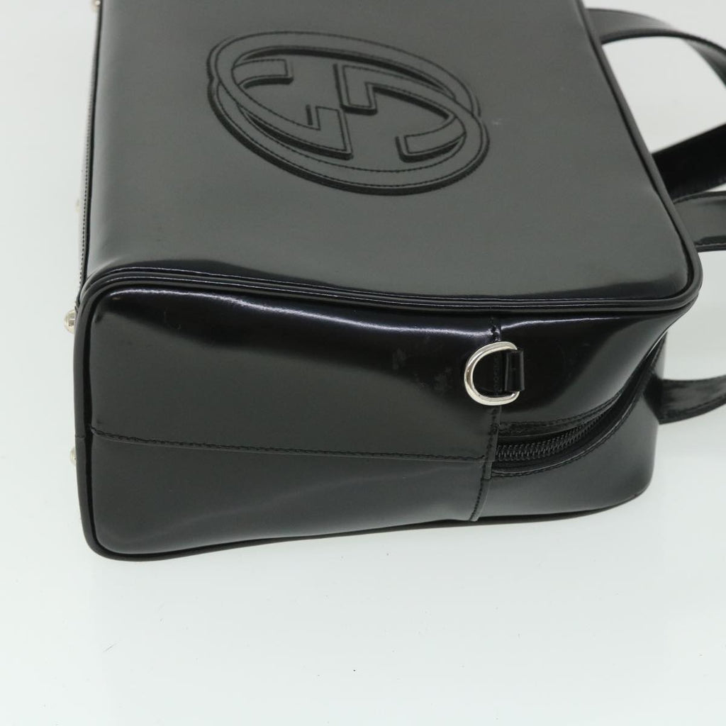 GUCCI Hand Bag Leather 2way Black 000 1274 0505 bs8546