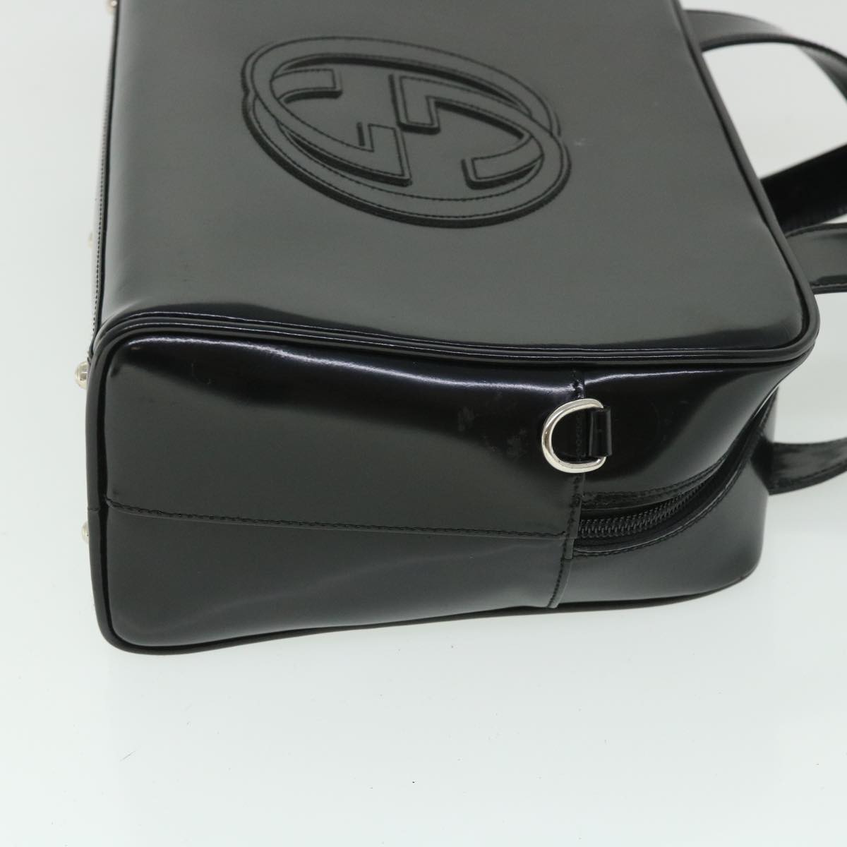 GUCCI Hand Bag Leather 2way Black 000 1274 0505 bs8546