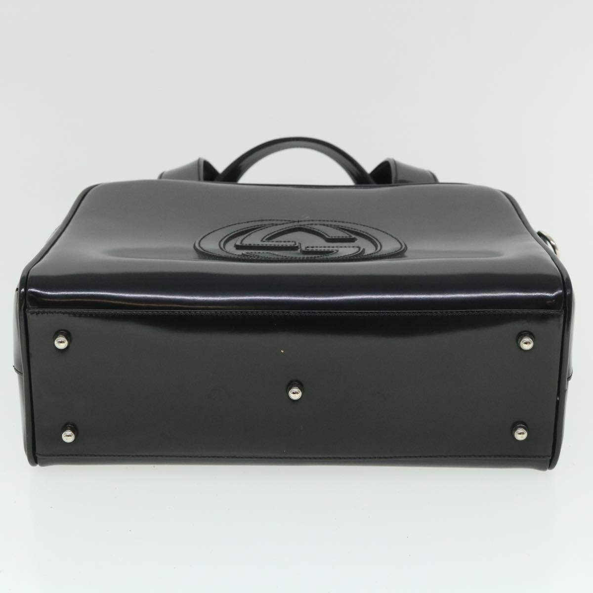 GUCCI Hand Bag Leather 2way Black 000 1274 0505 bs8546