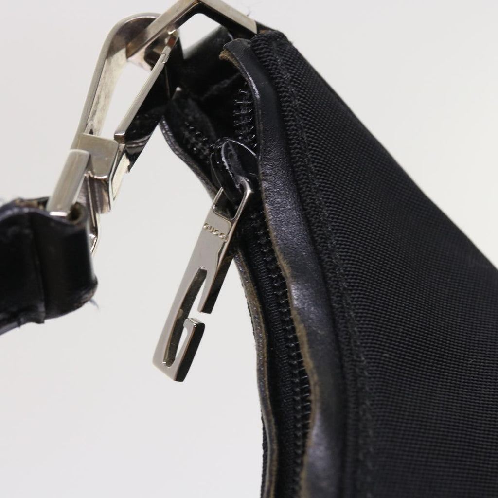 GUCCI Shoulder Bag Nylon Canvas Black 000 0601 200047 bs8579
