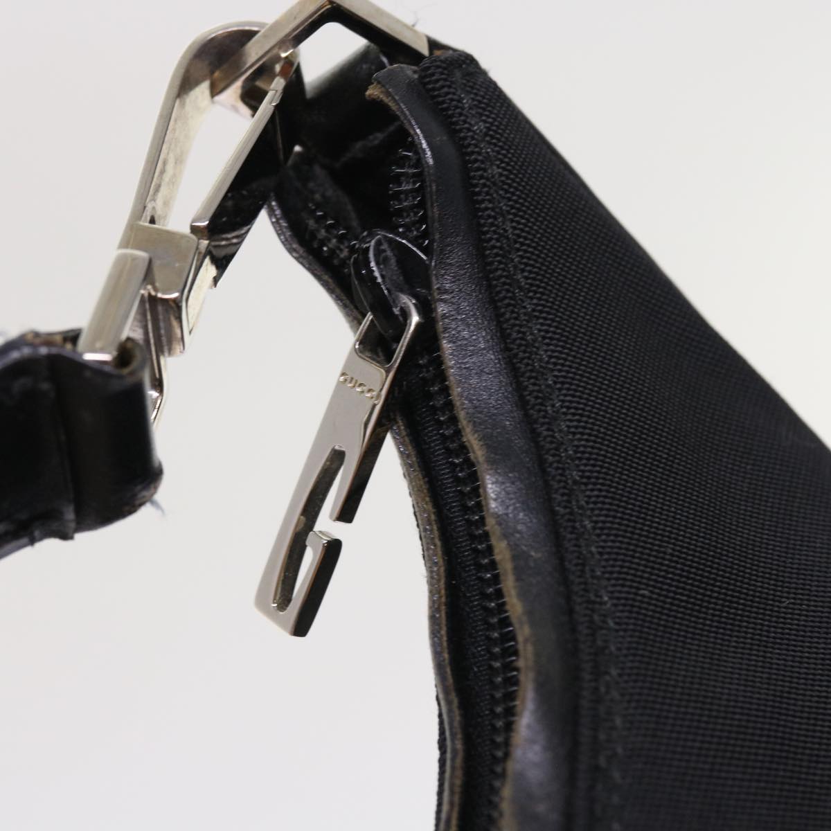 GUCCI Shoulder Bag Nylon Canvas Black 000 0601 200047 bs8579