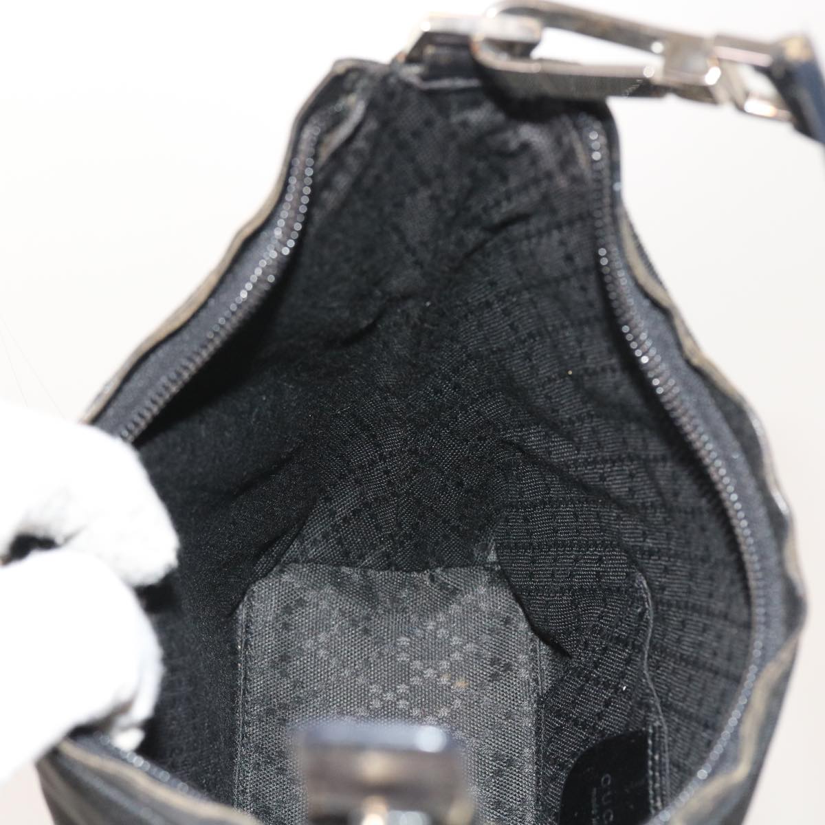 GUCCI Shoulder Bag Nylon Canvas Black 000 0601 200047 bs8579