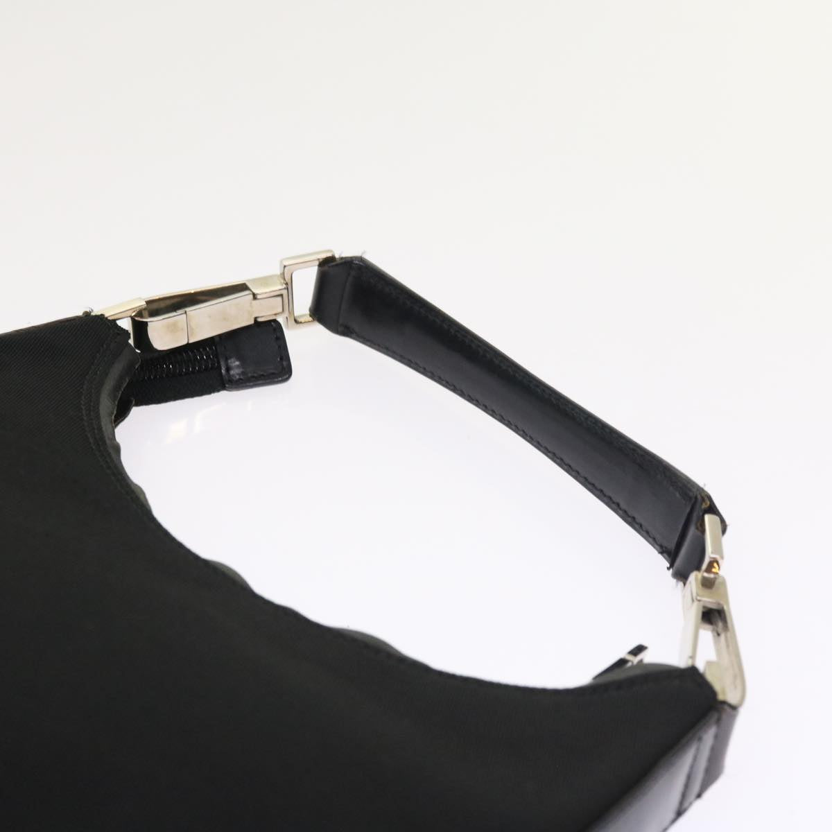GUCCI Shoulder Bag Nylon Canvas Black 000 0601 200047 bs8579