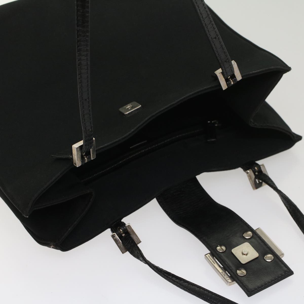 FENDI Tote Bag Nylon Black 0915808 bs8596