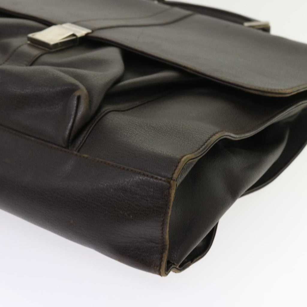 GUCCI Business Bag Leather Brown 015 1046 0090 bs8611