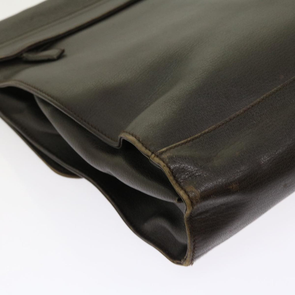GUCCI Business Bag Leather Brown 015 1046 0090 bs8611