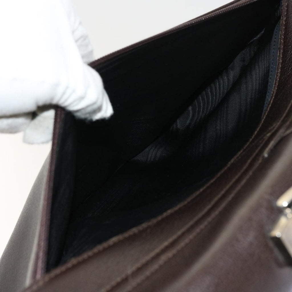 GUCCI Business Bag Leather Brown 015 1046 0090 bs8611