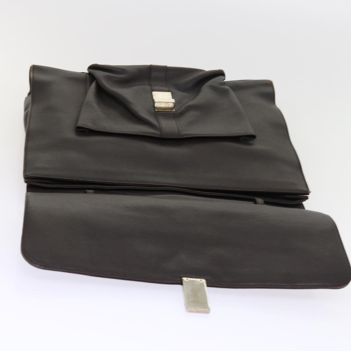 GUCCI Business Bag Leather Brown 015 1046 0090 bs8611