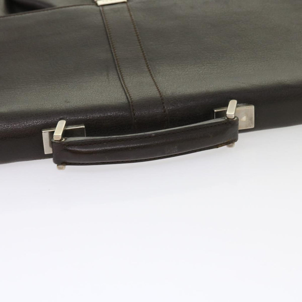 GUCCI Business Bag Leather Brown 015 1046 0090 bs8611