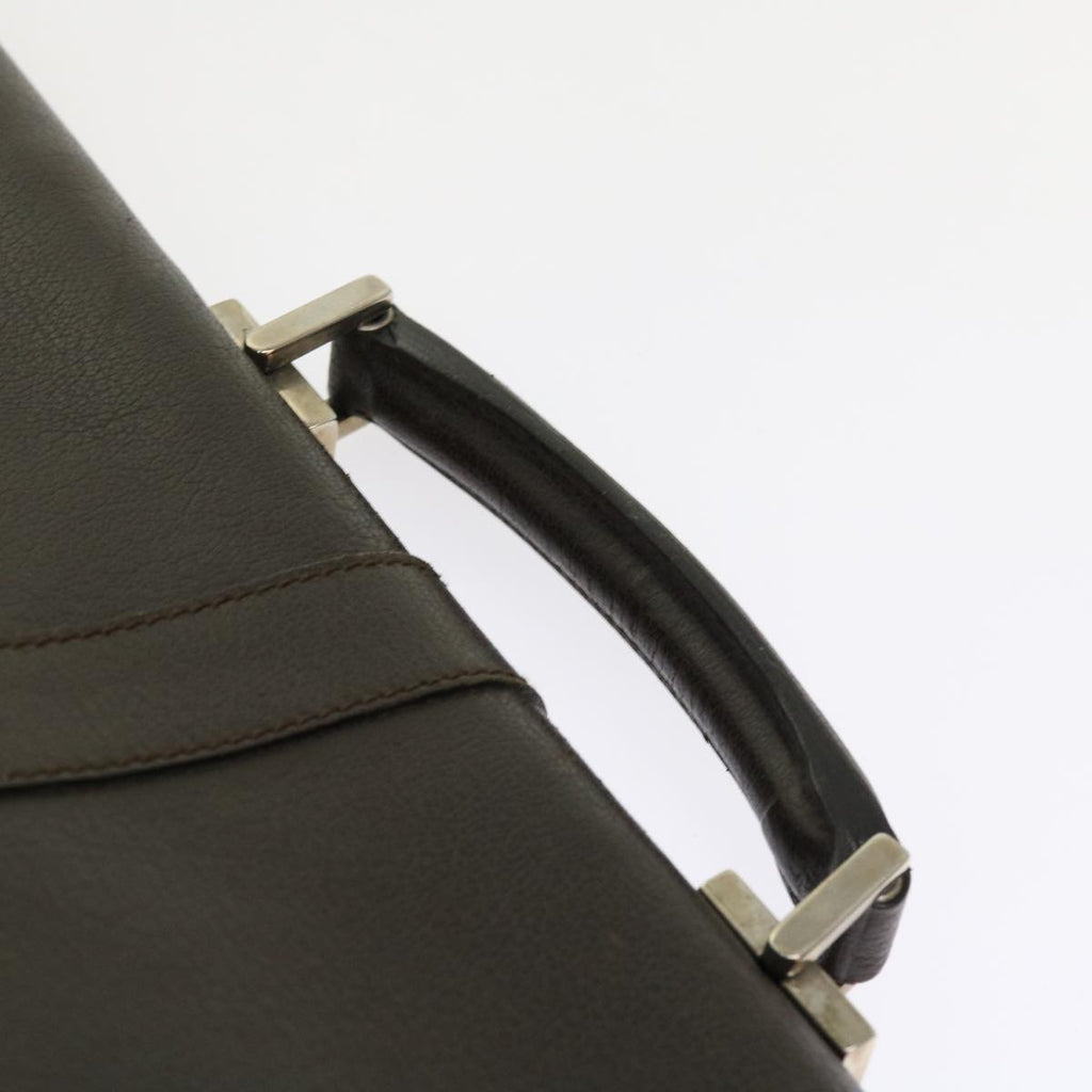 GUCCI Business Bag Leather Brown 015 1046 0090 bs8611