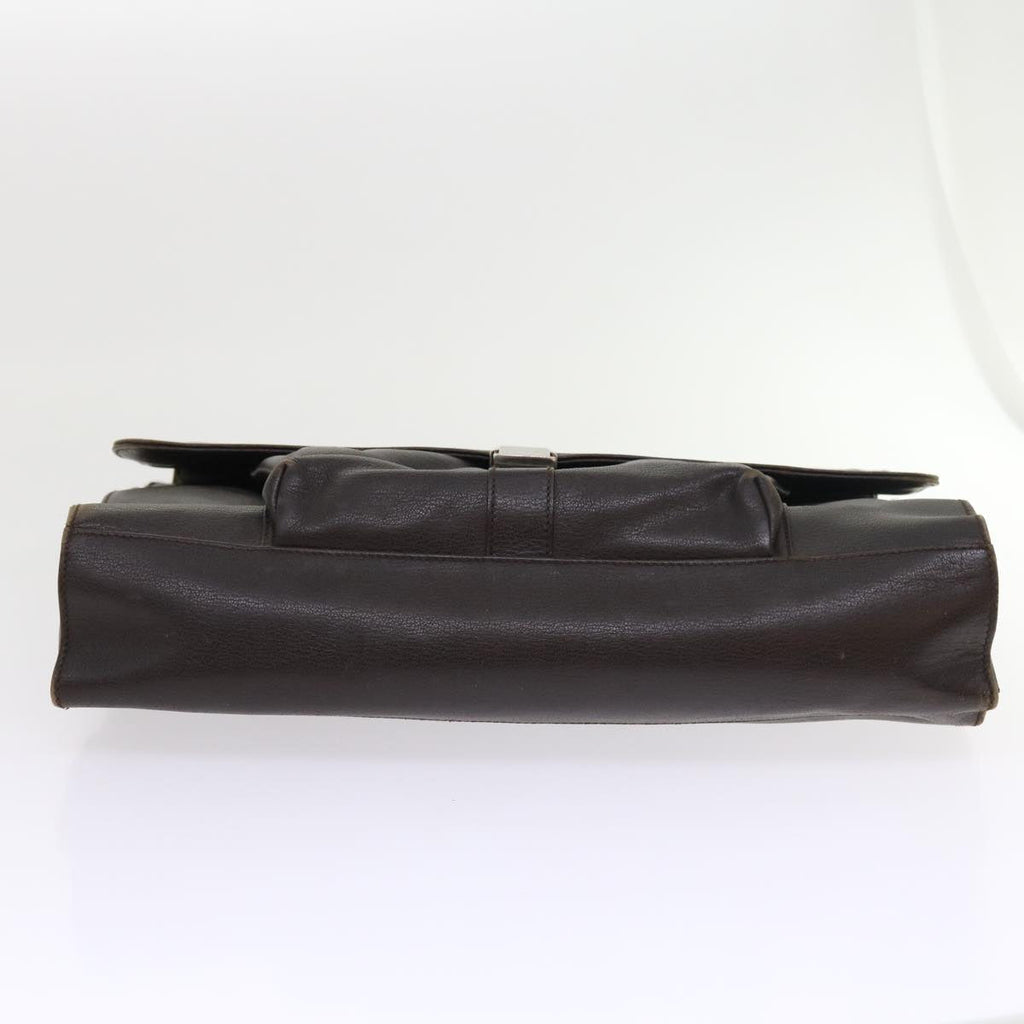 GUCCI Business Bag Leather Brown 015 1046 0090 bs8611