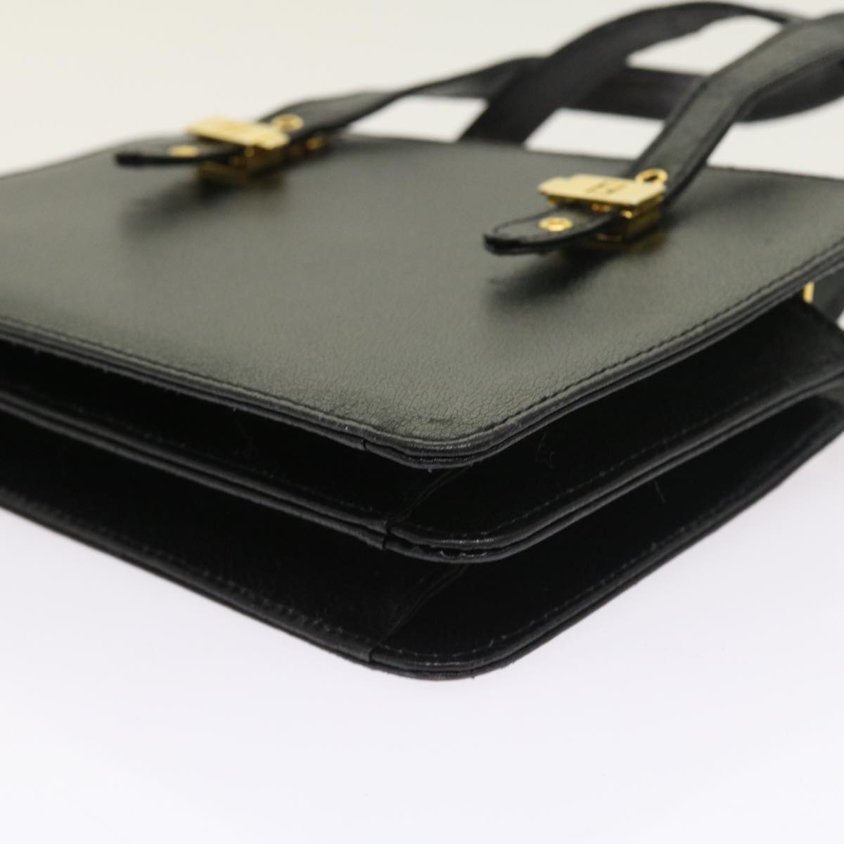 FENDI Shoulder Bag Leather Black bs8613