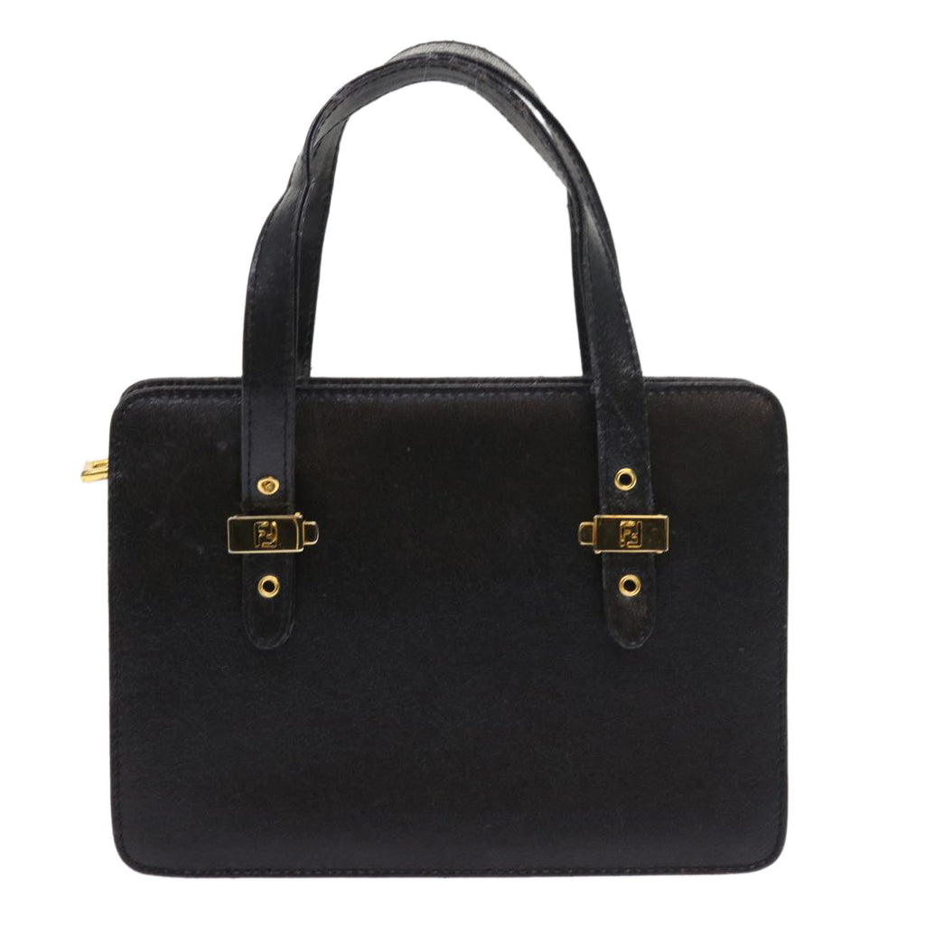 FENDI Shoulder Bag Leather Black bs8613