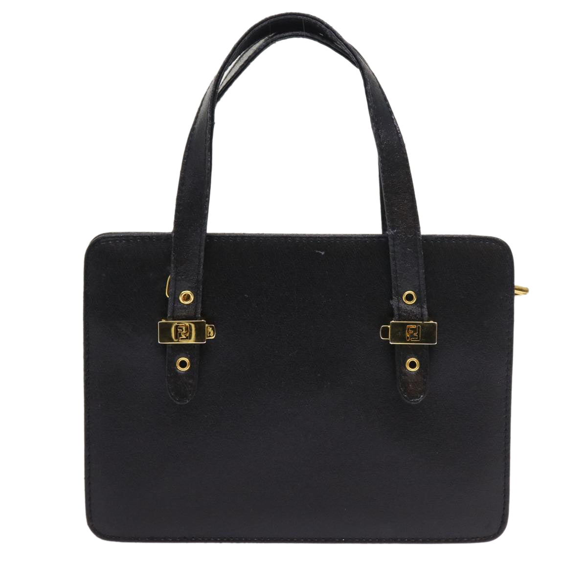 FENDI Shoulder Bag Leather Black bs8613