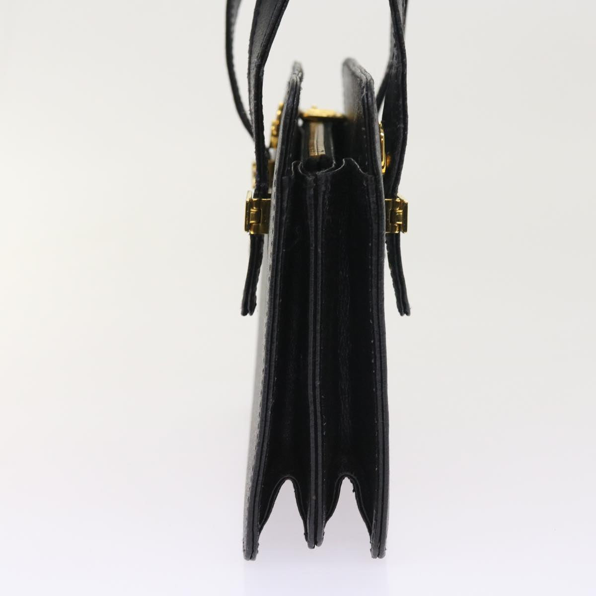 FENDI Shoulder Bag Leather Black bs8613
