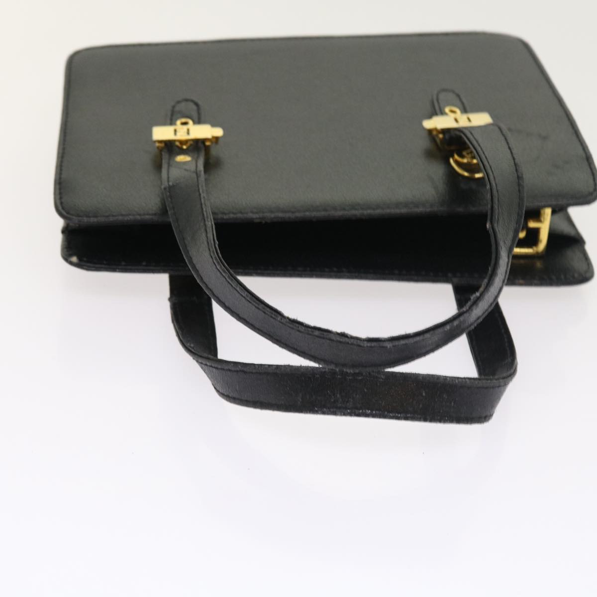 FENDI Shoulder Bag Leather Black bs8613