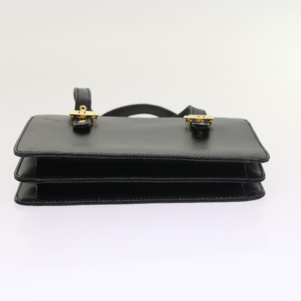 FENDI Shoulder Bag Leather Black bs8613
