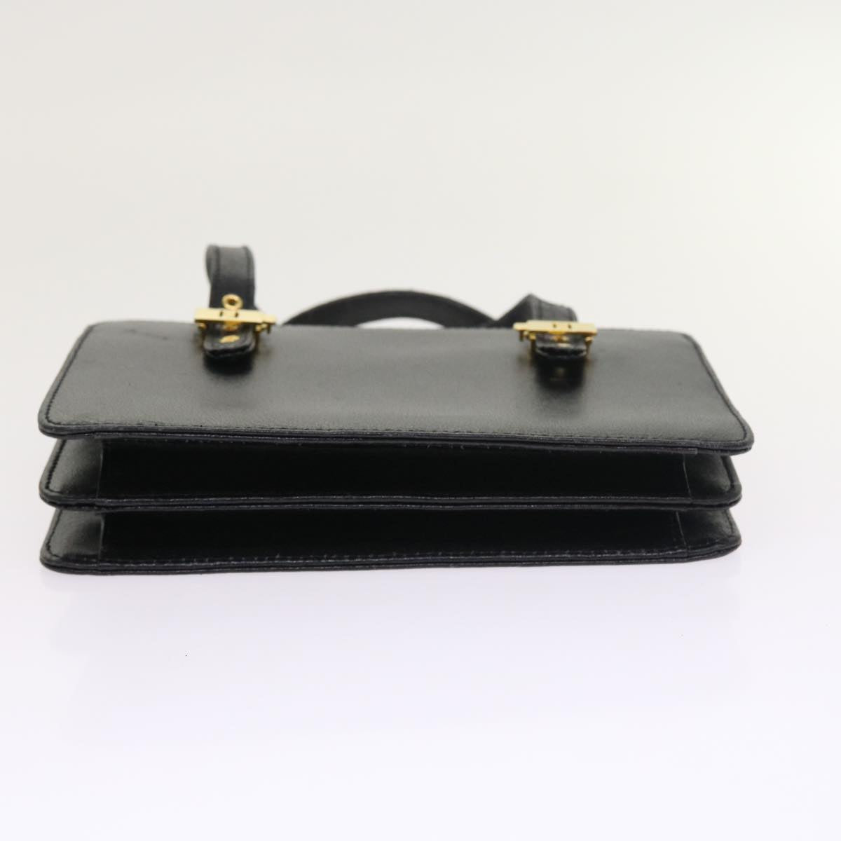 FENDI Shoulder Bag Leather Black bs8613