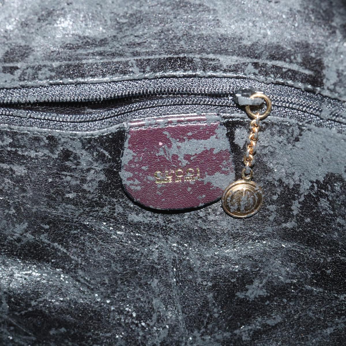 GUCCI Bamboo Shoulder Bag Leather Purple 001 2118 1577 bs8758